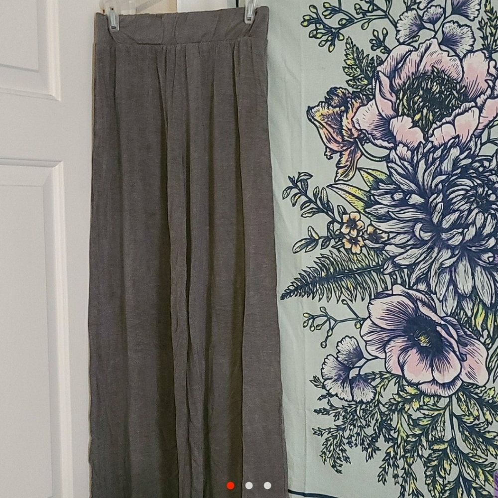 Earthbound Gray Flowy Pants